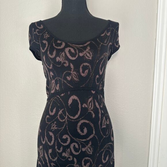 Peruvian Connection Empire Waist Pima Cotton Knit Sweater Midi Dress, size small - Picture 1 of 8